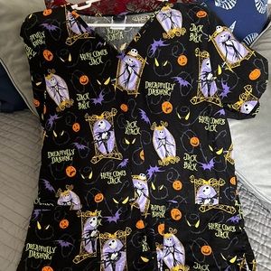 Nightmare before Christmas scrub top